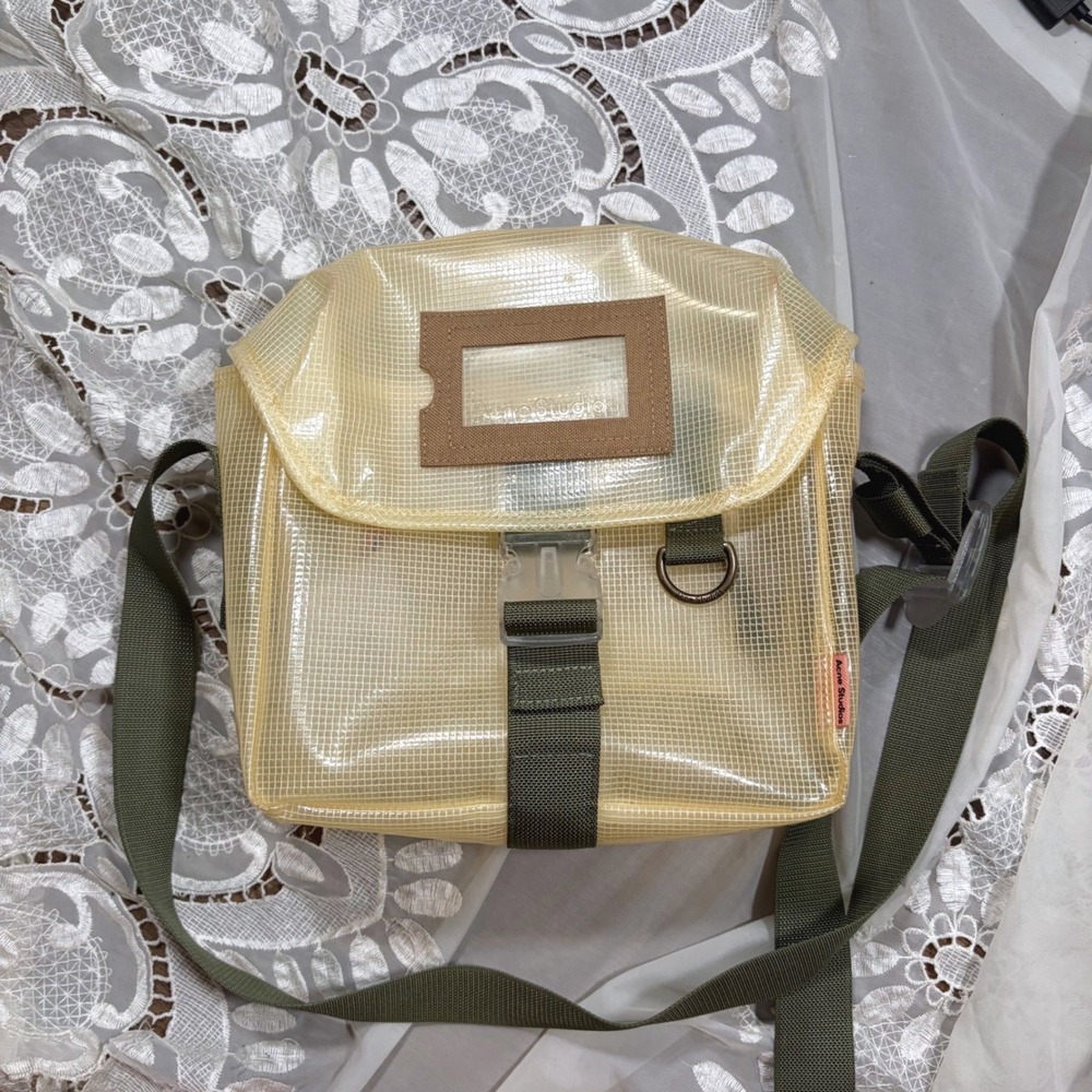 Acne Studios Limited Edition Post Ripstop Messenger Bag Yellow Crossbody